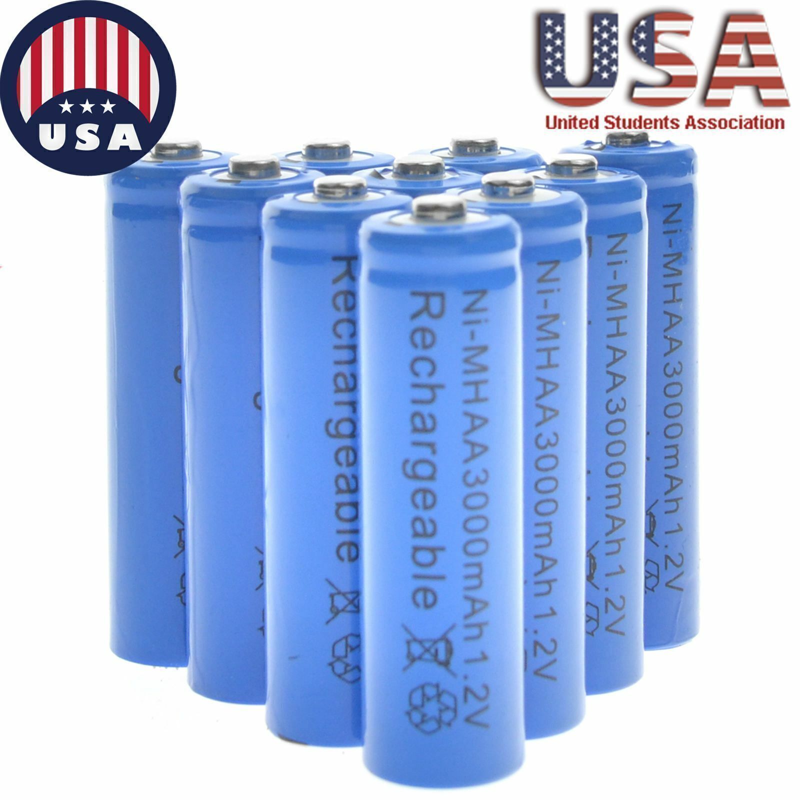 20x AA Rechargeable Batteries NiMH 3000mAh 1.2v Garden Solar Ni-MH Light LED USA