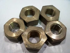 5/8-11 x 1-1/16" Brass Hex Nut VINTAGE Made in US Qty 10