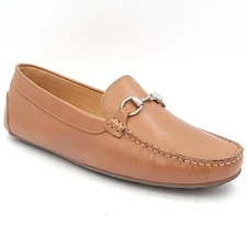 Marc Joseph NY Women Slip On Horse-bit Loafer Sarasota Size US 9.5 Tan Leather