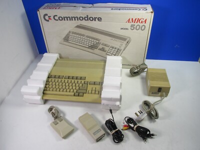 WORKING vintage COMMODORE AMIGA A500 VIDEO COMPUTER SYSTEM GAME