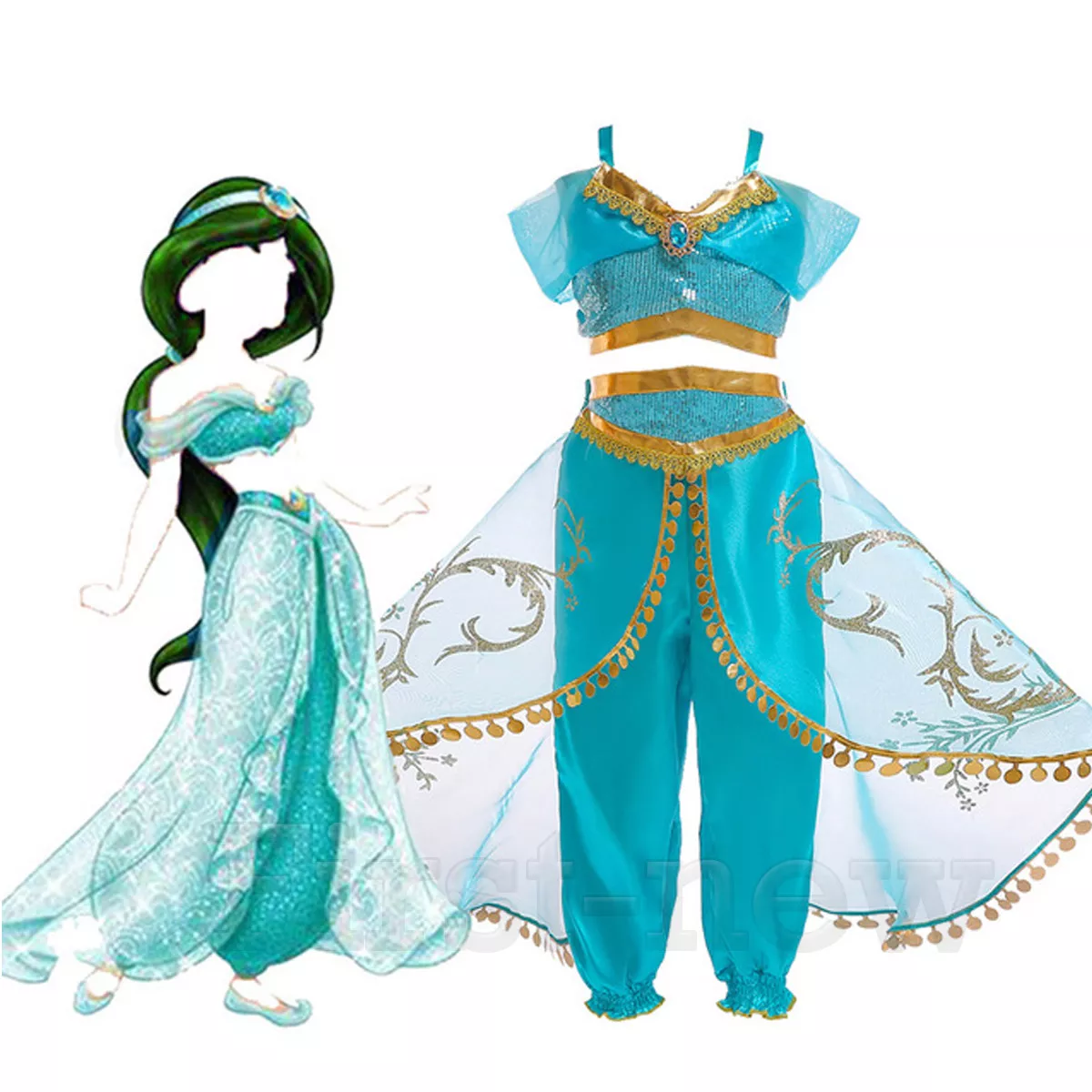 Costume de la Princesse Jasmine de Disney Aladdin pour femmes