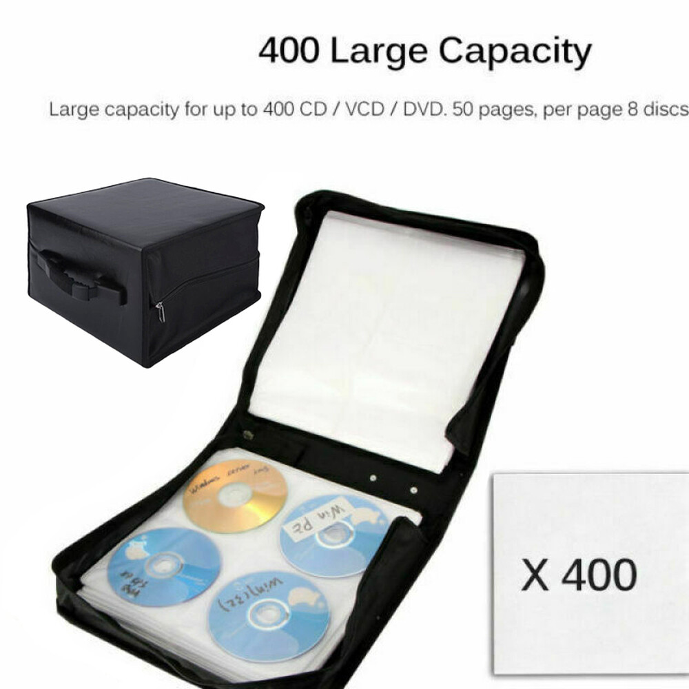 128/400 Disc CD DVD Case Wallet Storage Holder Booklet Album Folder Bag