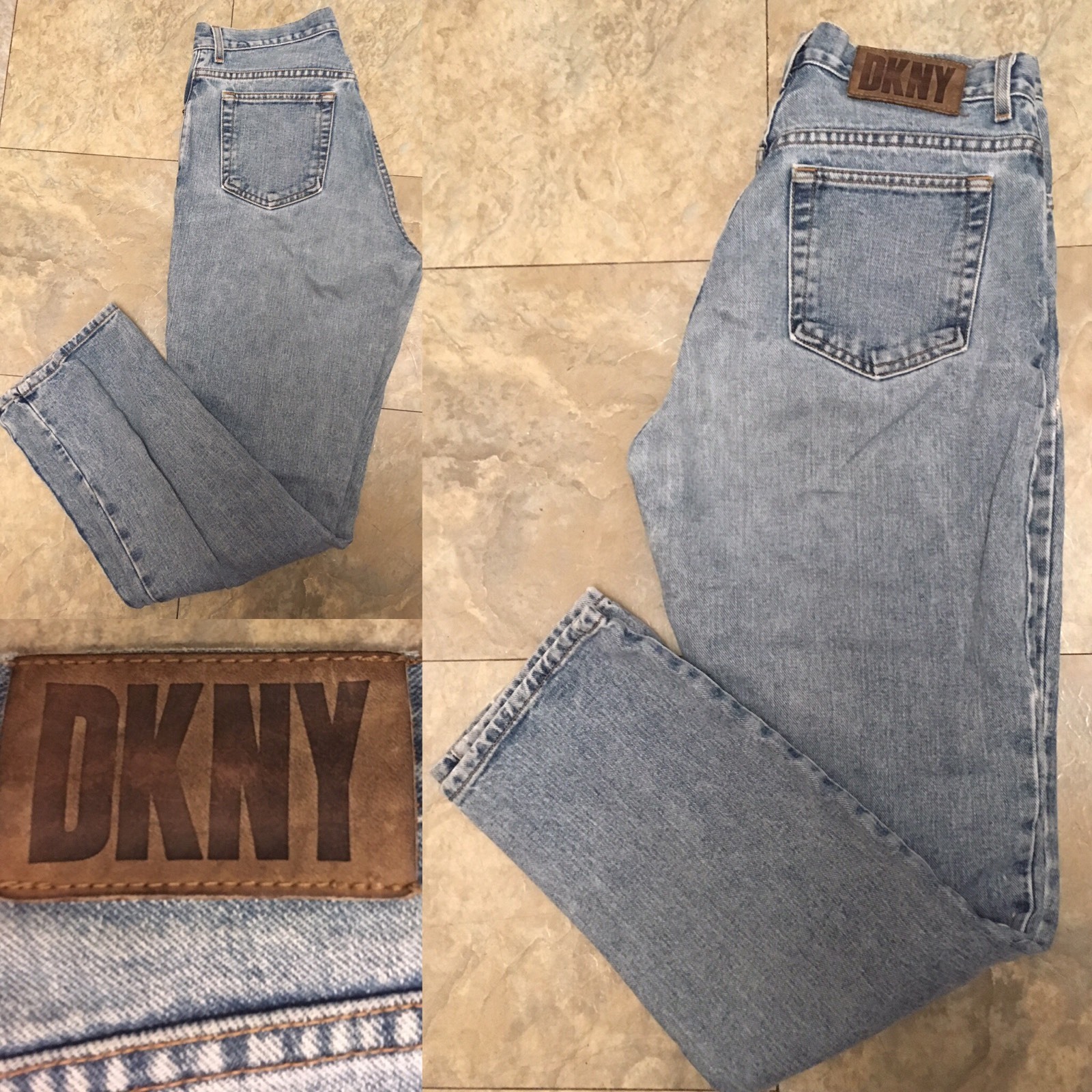 Vintage DKNY Jeans Tapered Leg 90s Mom Jeans Made In USA Sz 10 32 in waist