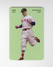 EDDIE JOOST, San Francisco Seals~PCL FIRST PRINTING color card Carl Aldana 2017