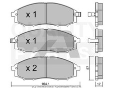 PASTIGLIE FRENO ANTERIORE NISSAN KING CAB «D22» 2.5 DI 4WD dal 2002
