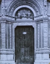 Portal, San Petronio Basilica, Bologna, Italy, Magic Lantern Glass Photo Slide