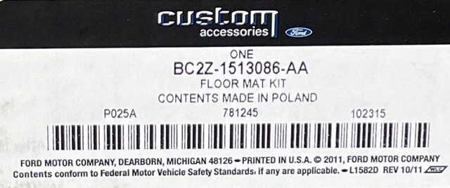 KIT FORD - ALFOMBRILLA CONTORNO SUELO BC2Z1513086AA NUEVO OEM BC2Z1513086AA Foto 3 de 3