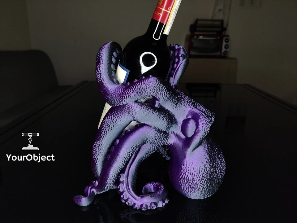 Porta bottiglia di vino, Octopus Porta Bottiglie di vino e calici da collezione - Immagine 4 di 4