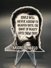 Michelangelo Quote Sticker Collection