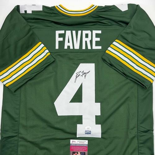 Autographed/Signed Brett Favre Green Bay Green Football Jersey JSA COA - 第 2/4 張圖片