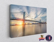 Ben Franklin Bridge in Philadelphia City Art Prints Canvas Wall Décor