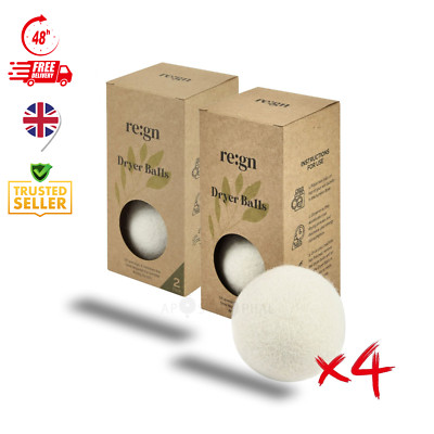 Trocknerbälle Bio recycelte Wolle Wäsche Weichspüler wiederverwendbar - 4er Pack