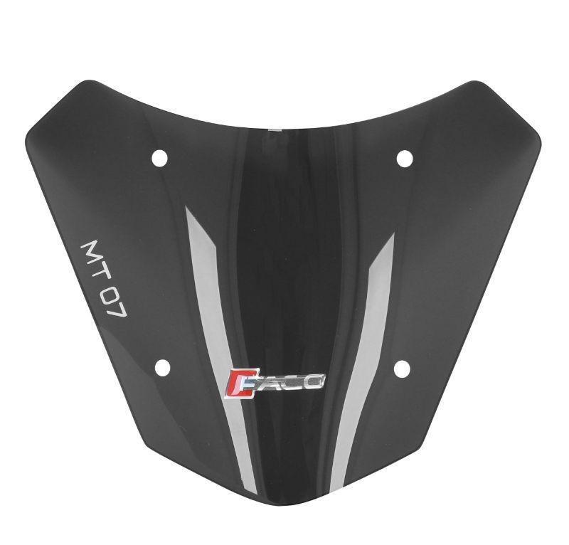Pare-brise Yamaha MT-07 2018 Faco court fumé pour trajets urbains et duo