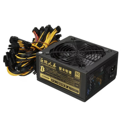 Bitcoin Ethereum Mining PSU PC Power Supply Rig 6/8 GPU ATX LX2000W