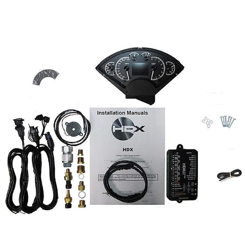 Dakota Digital 1955-1956 Chevy Bel Air Analog Gauges Black Face Alloy HDX-55C-K - Picture 2 of 12