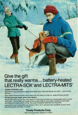 1984 Vintage Print Ad Give the gift that really warms Lectra-Sox Lectra-Mits