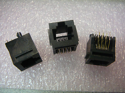 ADAM TECH Modular Jack Thru-Hole MTJ Series 8/8 Position Sgl Port **NEW**  Qty.3