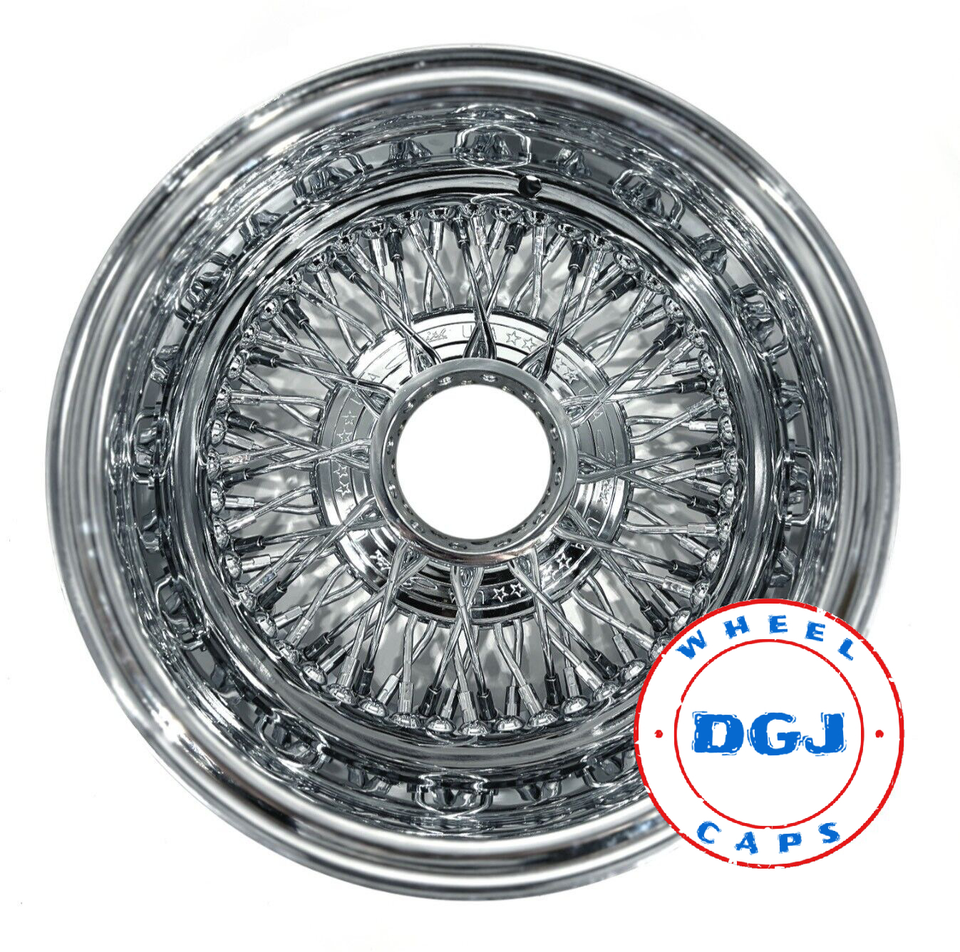 14x7 Zenith Style Rev 72 Spokes Cross Lace All Chrome Lowrider Wire ...