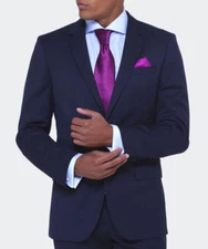 HUGO BOSS MEN'S REGULAR -FIT WOOL JACKET COLOR DARK BLUE SIZE 44R NEW