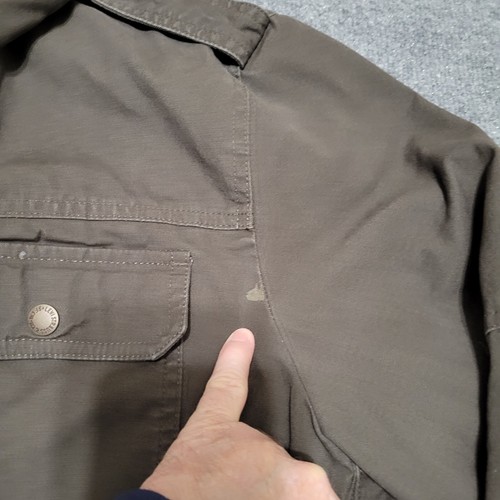 Levi's Jacket Mens XL Sherpa Lined Hooded Trucker Field Full Zip Military Green - Picture 3 of 8