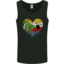 Love Comoros Flag Comorian Day Football Mens Vest Tank Top