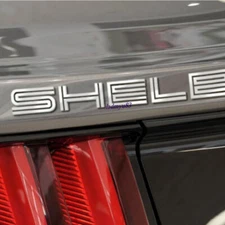 Silver Black SHELBY Badge Metal Front Rear Trunk Emblem Sticker for MUSTANG