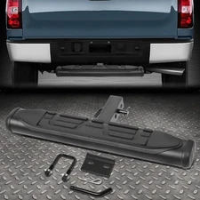 FOR 2"RECEIVER REAR BUMPER TRAILER TOWING HITCH STEP BAR 26" WIDE X 4"OVAL BLACK