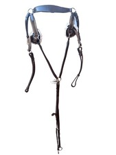 Leather Five Point Martingale Breastplate Padded Pressure Pads Full To Cob Brown