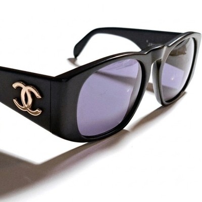 CHANEL COCO Sonnenbrille Vintage 90er schwarz Damen / Herren