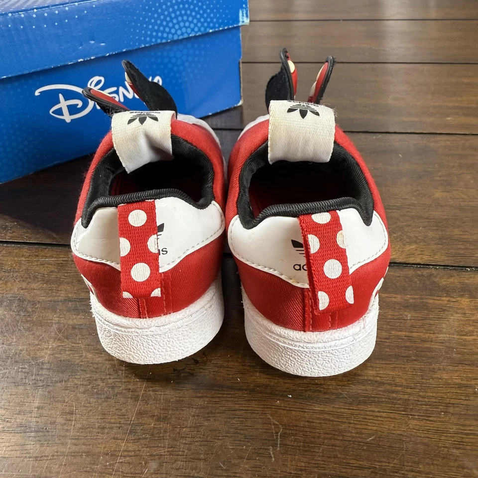 Adidas Disney Superstar 360 Zapatos Niños Talla 5K Minnie Mouse Arco Sin Cordones FX4903 Foto 3 de 4