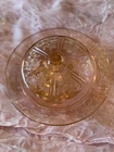 Stunning Vintage Depression Glass Sharon Cabbage Rose 7 ¾” Butter Dish w/ Lid