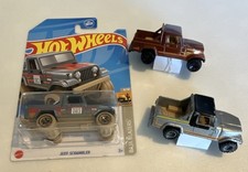 Lot of 3 Hot Wheels 1:64 Diecast Jeep Scramblers Baja Blazers, real riders