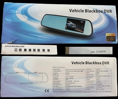 Vehicle Blackbox DVR 1080 Rear Mirror Night Vision Wide Angle Motion Detection