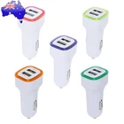 Rocket Design LED light 5V 2.1A Dual USB Car Charger Adapter w/ Flashlight