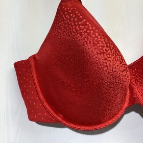 Wacoal Bra Red 40DD Underwire Mesh Lace Molded Cup Style # 853303