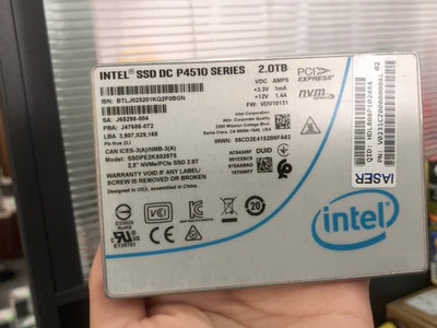 Intel DC P4510 Series 2TB SSD 2.5" PCIe NVME State Solid Drive SSDPE2KX020T8 - Bild 1 von 3