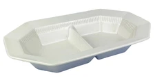 Nikko Classic White Oval Divided Serving Dish 11" Relish Freezer to Oven