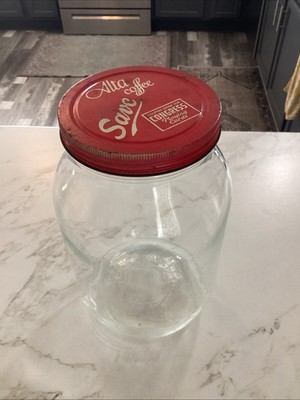 Vintage Alta Coffee Anchor Hocking Glass Jar 10  Tall