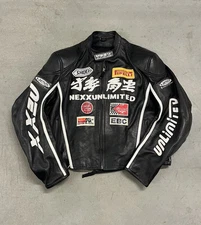 RARE NEXX UNLIMITED RACING MEN'S LEATHER JACKET -   Size 56