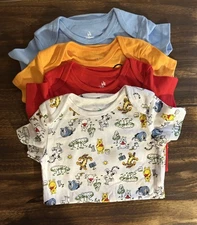 Disney Baby 4 Pack Bodysuits Winnie The Pooh Bear Set 24 Months NWOT