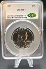 1961 Proof Franklin Half Dollar CACG PR64 CAC Green 90% Silver Half Dollar