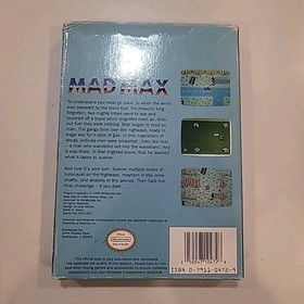 Mad Max Nintendo NES Complete Game with Box and Manual Plastic Sleeve