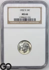 1952-S Roosevelt Dime NGC MS 66 ** Blast White Lustrous Blazer!