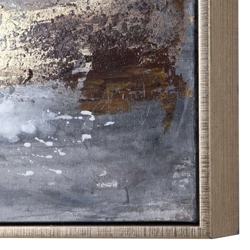 Uttermost 31329 Dawn to Dusk 50" x 74" Oversized Abstract - Gold - Picture 2 of 3