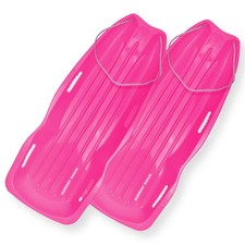 Slippery Racer Downhill Xtreme Snow Sled Pink 2-Rider