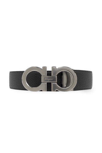 FERRAGAMO Black Double Adjustable Reversible Belt New & Authentic
