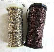Kreinik Metallics 202HL AZTEC GOLD 52HL BRONZE Hi Lustre Medium 16 Braids lot