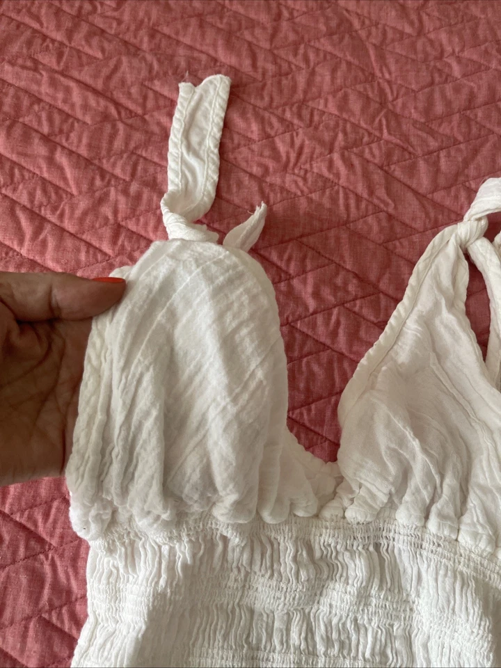 Hard Tail Zuaree Halter Top  NWT White  Women’s X Small Elastic - Image 2 of 4