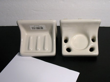 Vintage Ceramic Wall Mount Glossy Soap Dish C...
