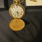 Charles Lloyd Gold Plated Full Hunter Pocket Watch, Manual, Roman Dial, Chain — photo 2